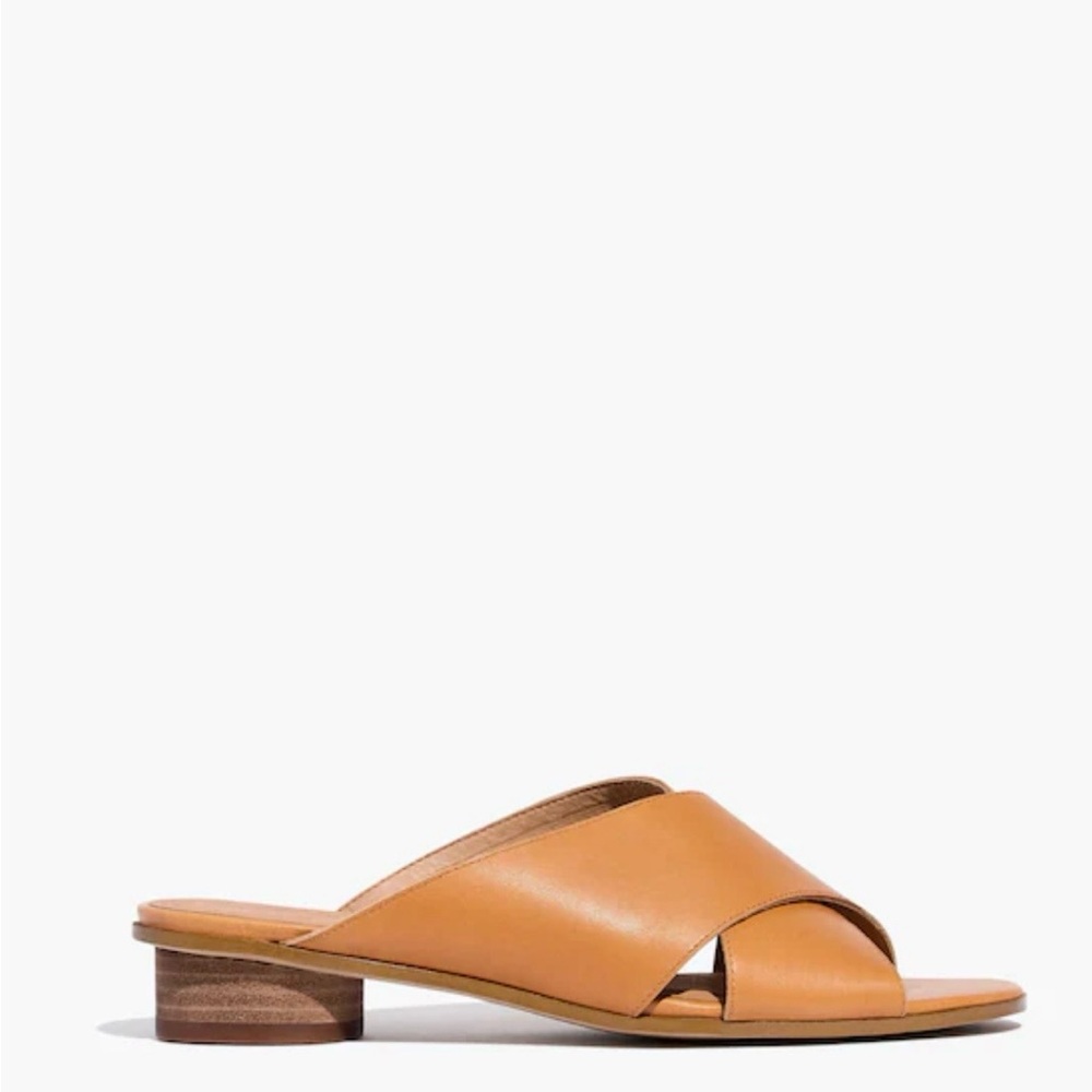 Madewell The Ruthie Crisscross Mule in Leather
